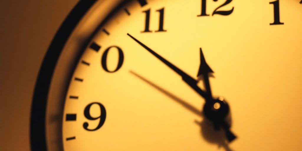 A clock indicating the passage of time.
