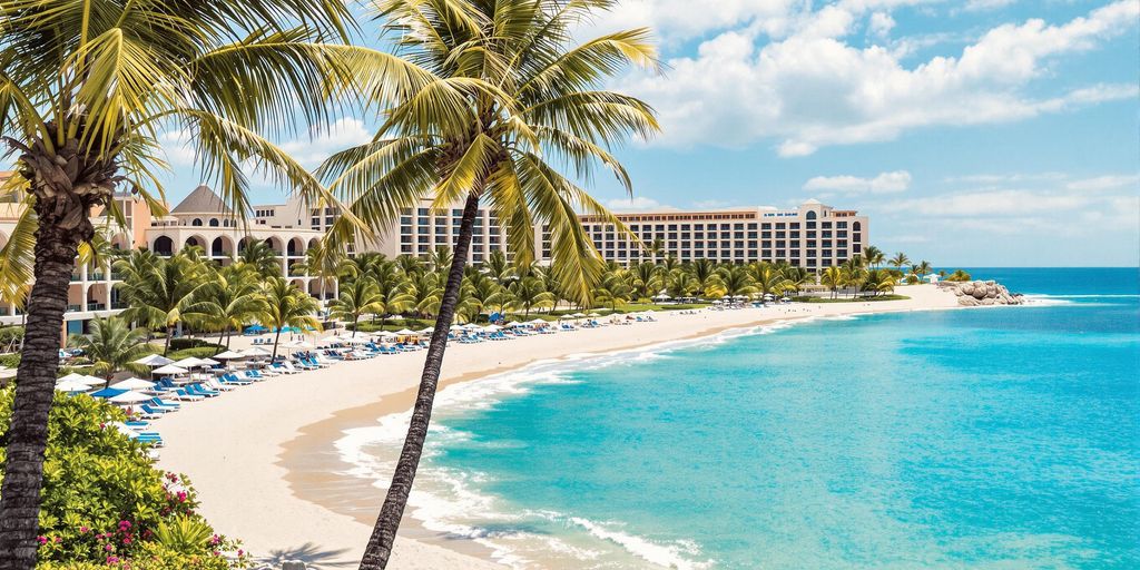 Grand Decameron Los Cabos resort by the beach.