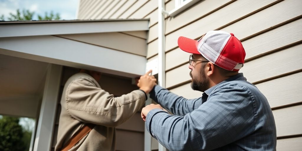 Professional contractor working on a modern home renovation.