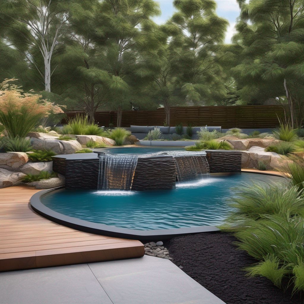 innovative landscape design with stunning water features