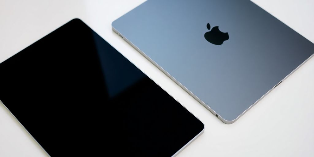 Two tablets, one Samsung, one Apple, side-by-side.