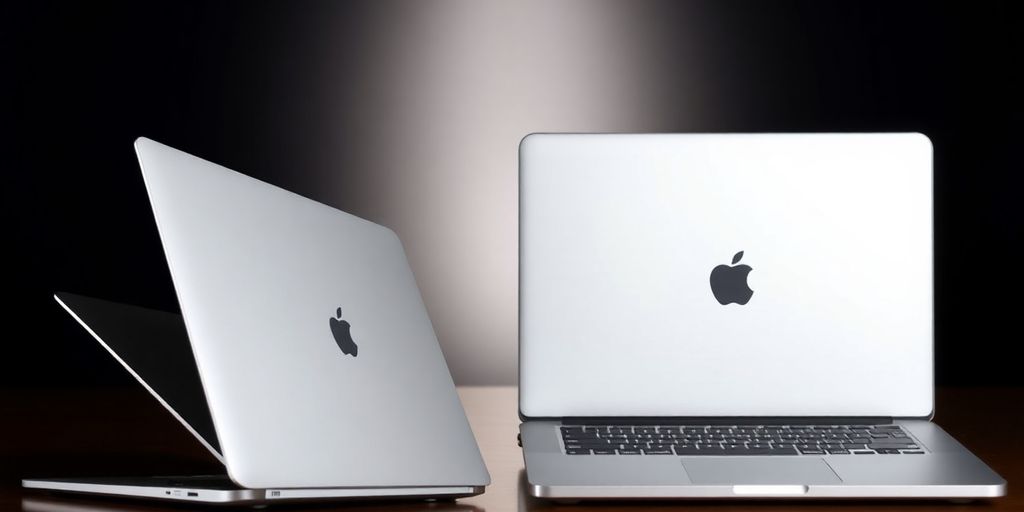 صورة مقارنة لجهازي ماك بوك إير وبرو