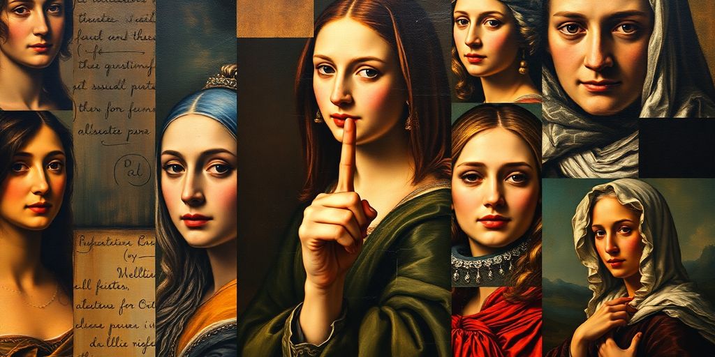 Classic artworks side by side, vibrant colors.