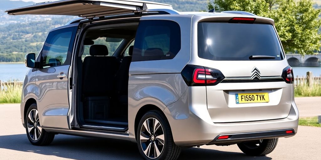 Citroën ë-Spacetourer in einer malerischen Umgebung.