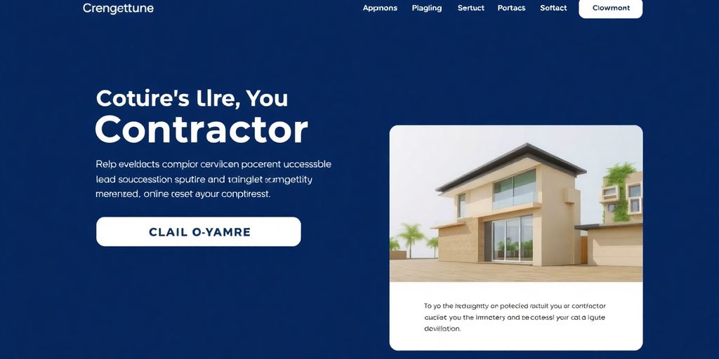 Contractor website attracting leads with a modern design.