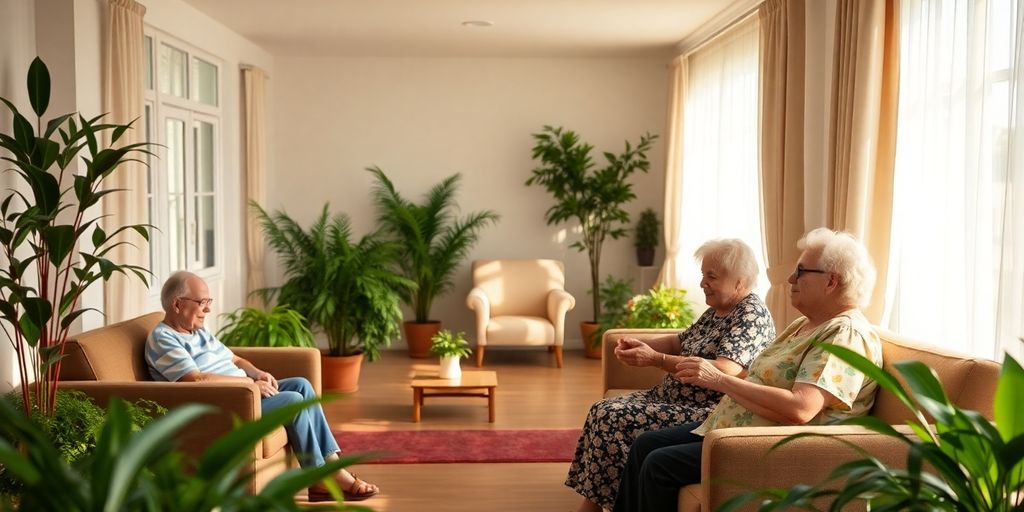 Ambiente acolhedor de casa de repouso em Campinas.