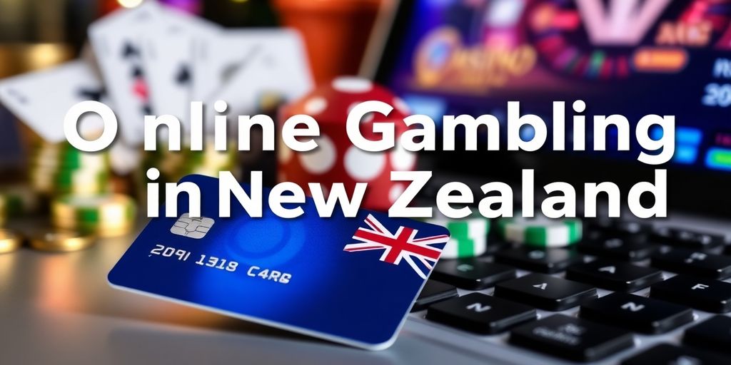 Debit card and laptop for online gambling in NZ.