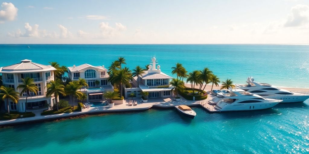 Bal Harbour luxury homes by the vibrant waterfront.