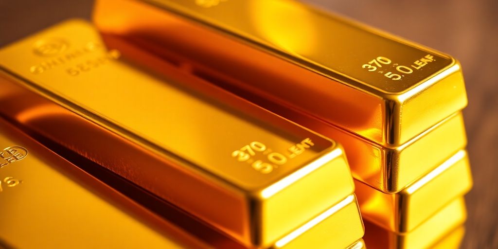Des lingots d'or brillants empilés élégamment.