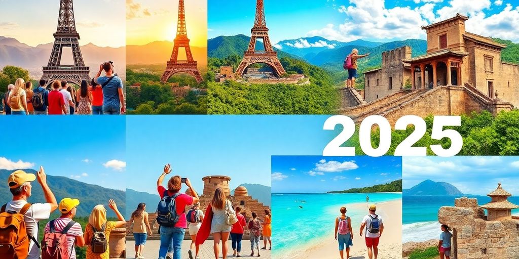 Travelers enjoying global destinations and experiences in 2025.