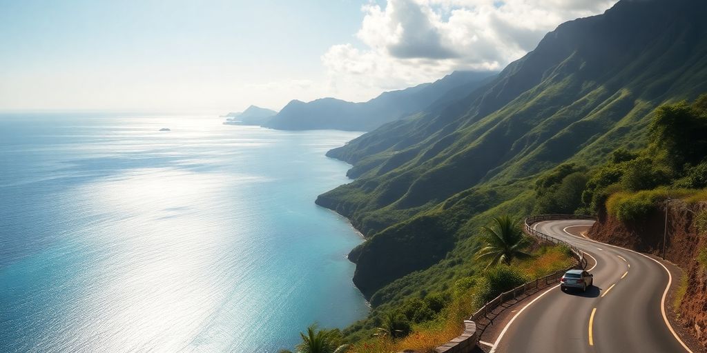 Vue panoramique de Raiatea depuis la route