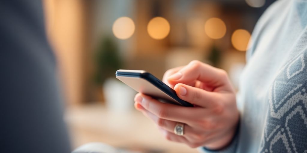 Pessoa usando smartphone para pagamento seguro no PIX