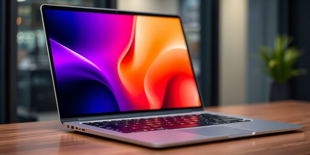 صورة لجهاز كمبيوتر محمول HP OmniBook X حديث.