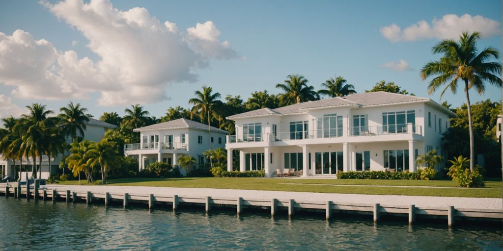 Waterfront single-family homes in Miami, secure investment opportunity.