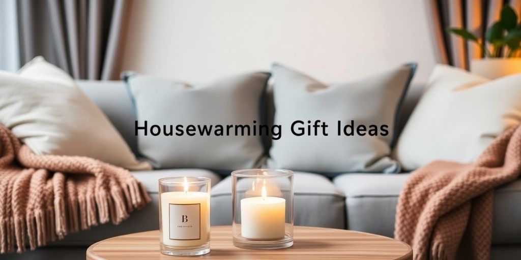 Cozy living room with cushions and a scented candle.