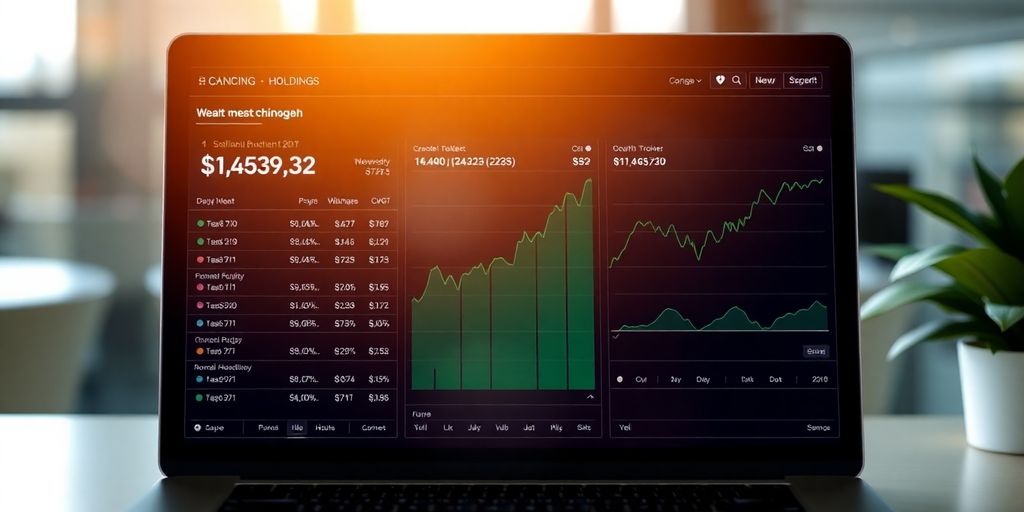 Yahoo Finance portfolio tracker interface.