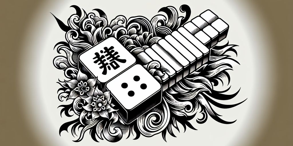 mahjong tile tattoo design