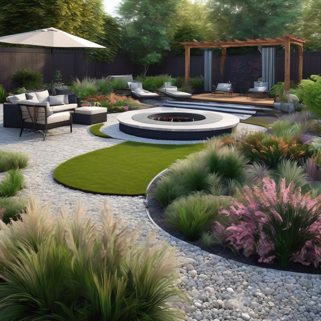 stunning landscape design with unique garden features