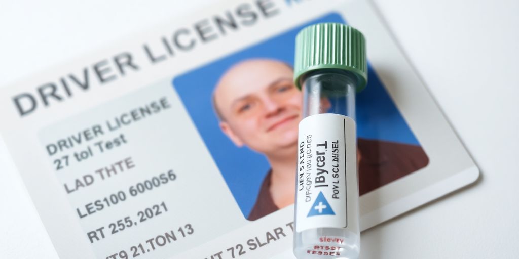 Carteira de motorista e exame toxicológico.