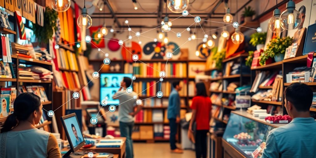 Online store growth with affiliate marketing concept.