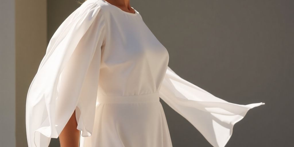 Model wearing a stylish Zara white dress.