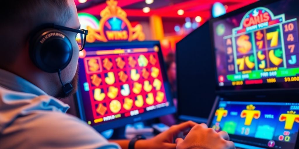 Online pokies player winning money in New Zealand.
