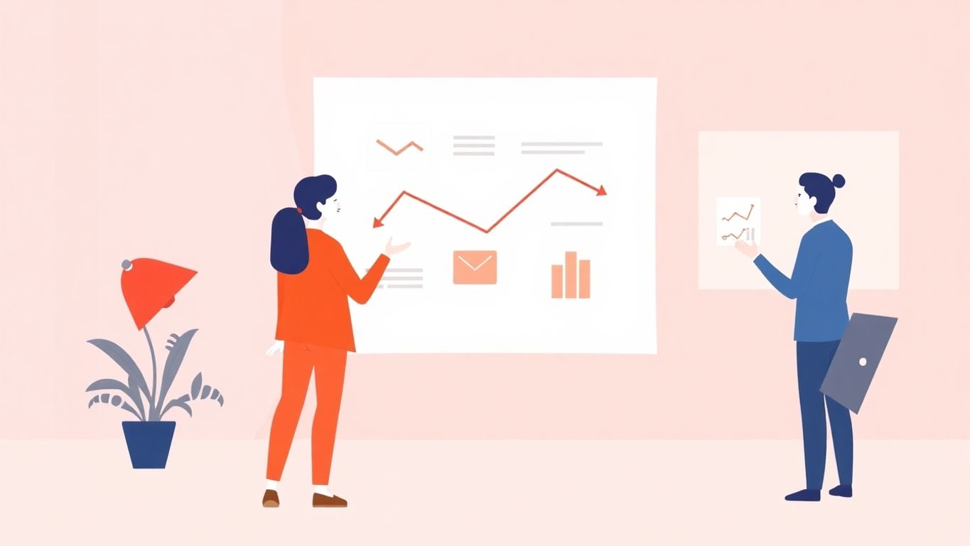 Illustrasjon av forretningsplanlegging med myke farger.