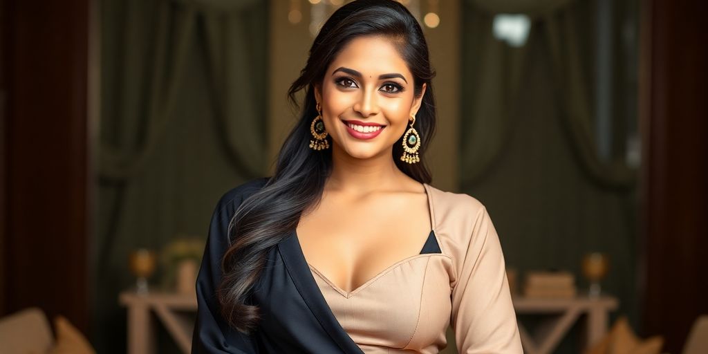 Ruks Khandagale in a luxurious setting, confident portrait.