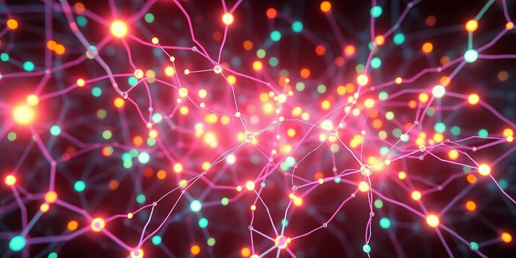 Abstract neural network connections.