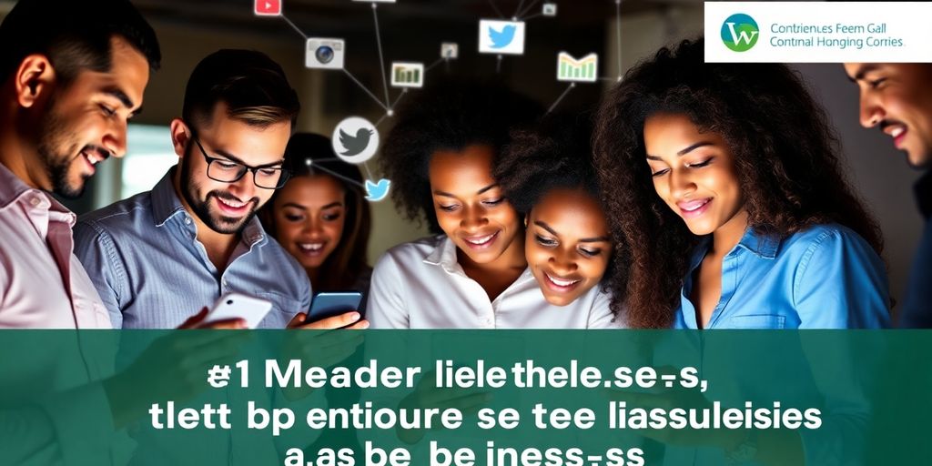 Grupa ljudi koristi tehnologiju za komunikaciju na mreži.