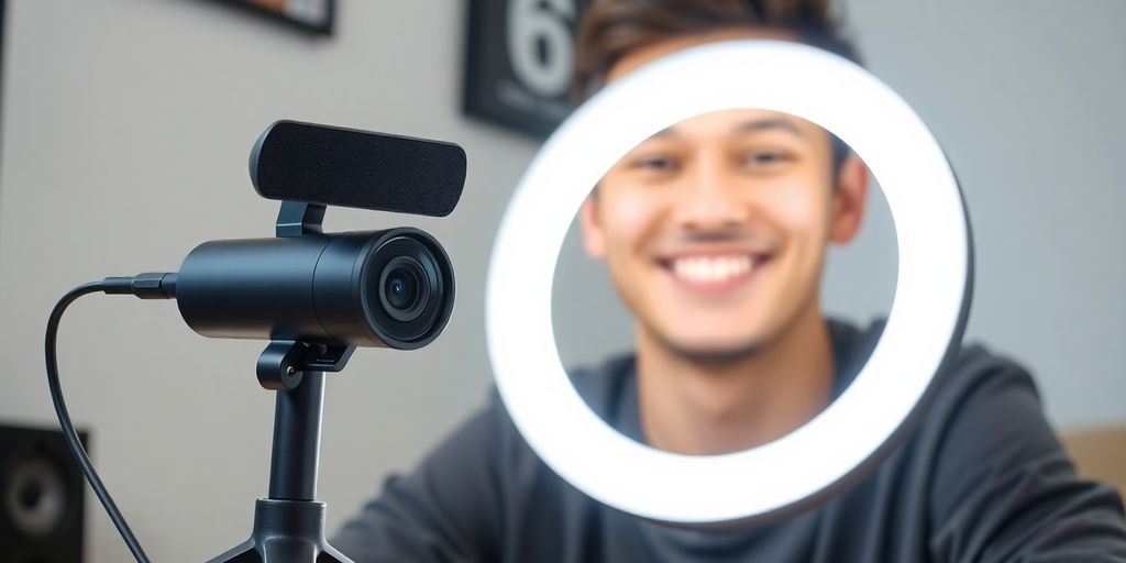 Anfängerstreamer freut sich über sein Budget-Setup.