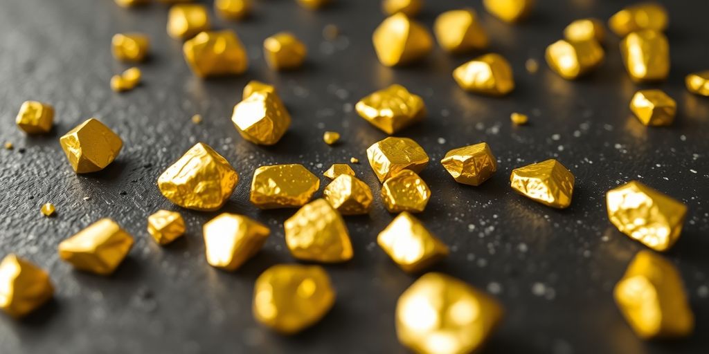 Petites pépites d'or scintillantes