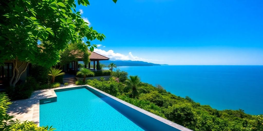 Luxury Phuket villa with pool and tropical surroundings.
