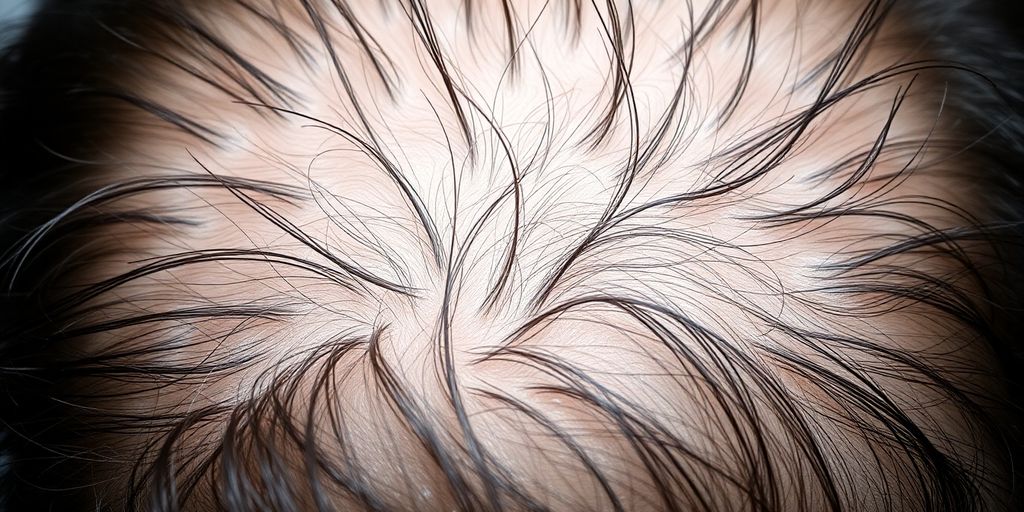 Healthy scalp with vibrant hair strands emerging