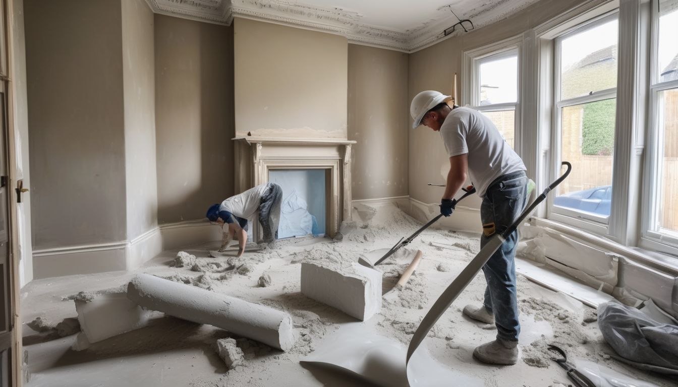 plasterer working in London home