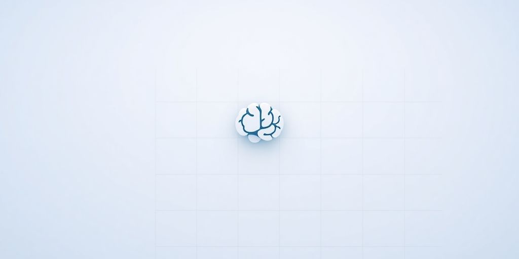 Minimal calendar grid, subtle AI brain.