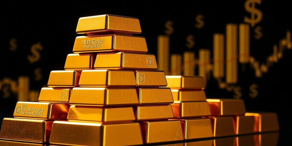 Lingots d'or et flux financiers internationaux.