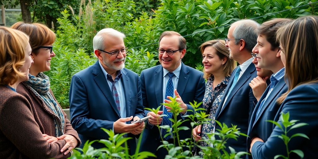 Experts and policymakers discussing the environment in Brussels.