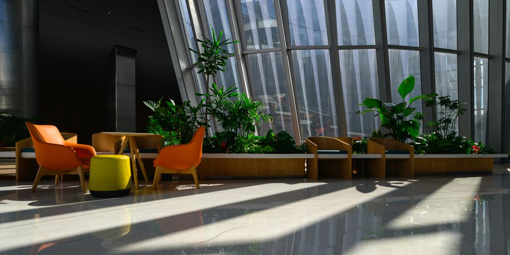 A room filled with lots of windows and lots of chairs