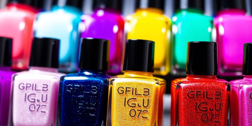 Esmaltes coloridos mudando com a temperatura.