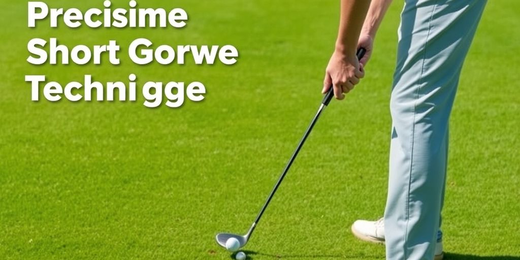 Golfer practicing a short game pitch shot.