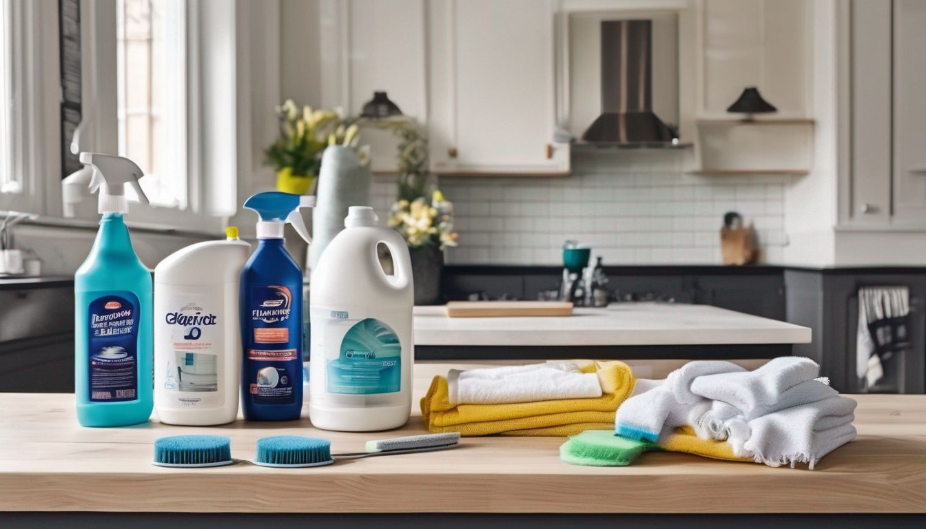 cleaning supplies in a London home