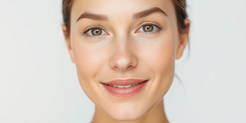 Woman with naturally radiant, even-toned skin.