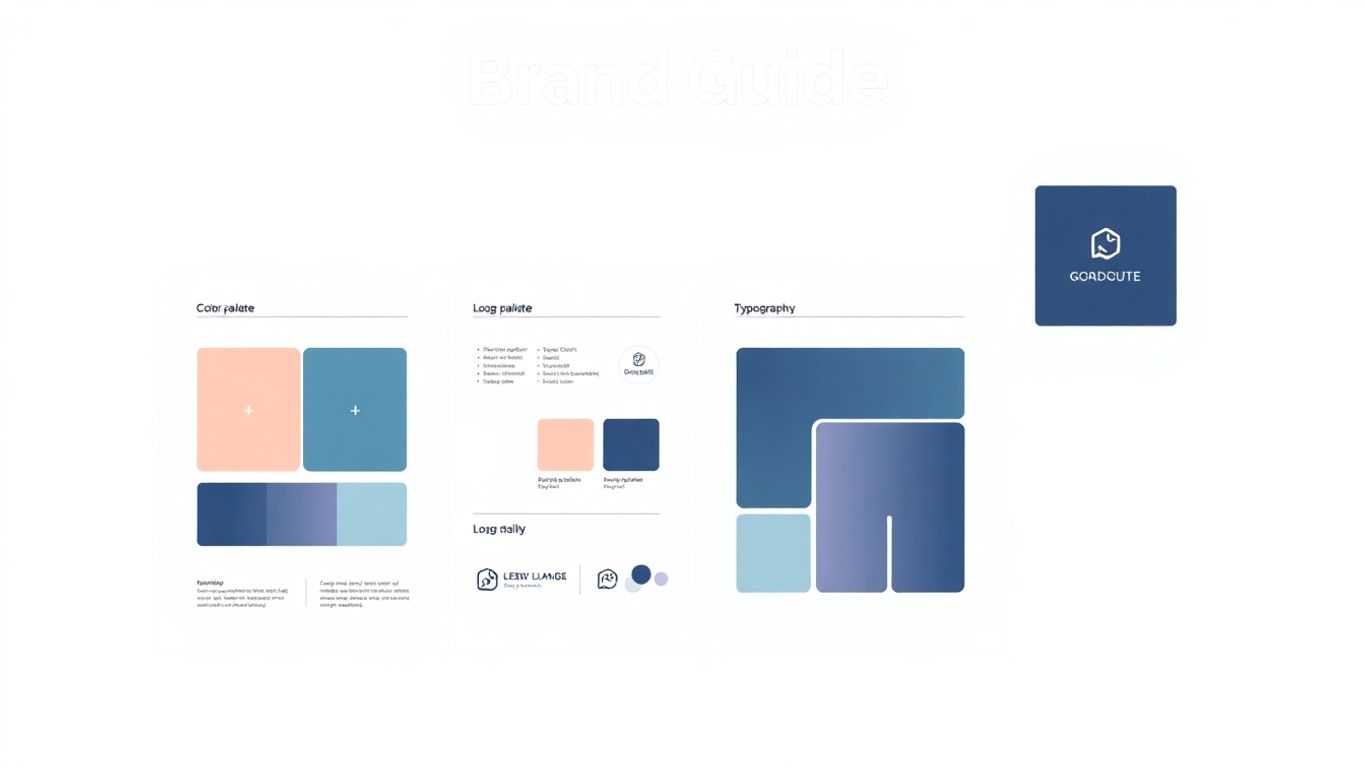 Illustrasjon av en brandguide med moderne elementer.