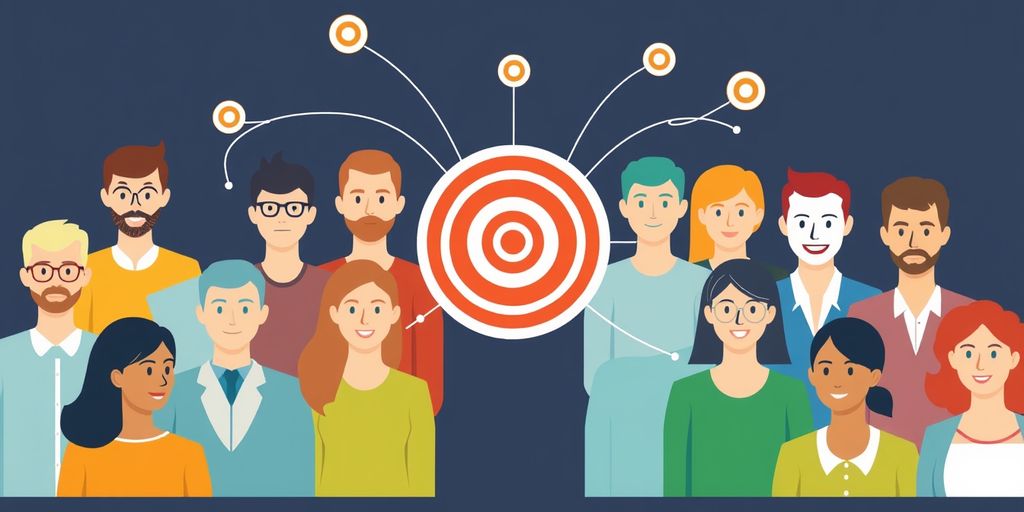 Illustration von Zielgruppenausrichtung