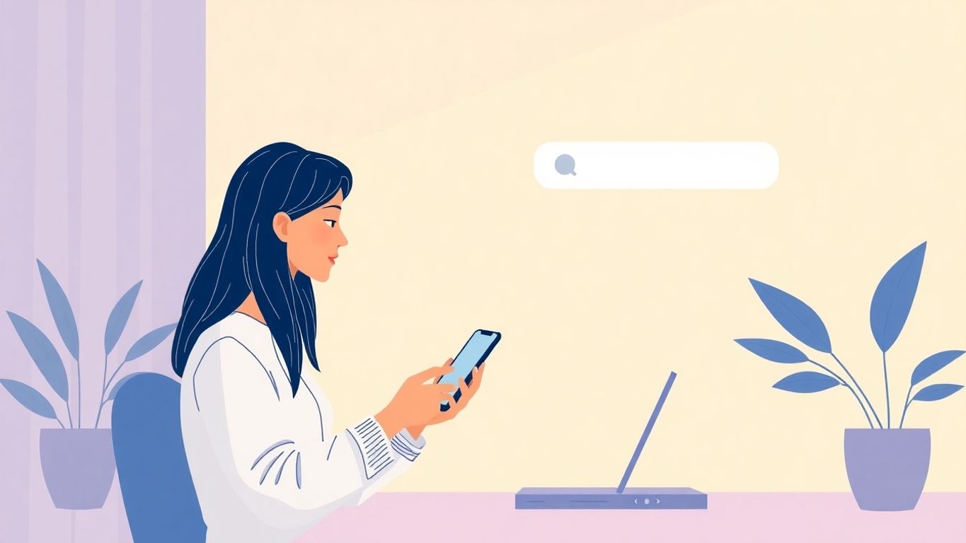 Illustrasjon av stemmesøk i digital markedsføring.