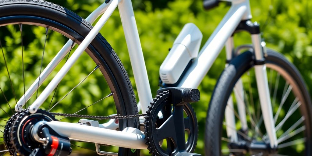 Ein gepflegtes Fahrrad mit Werkzeugen zur Wartung.