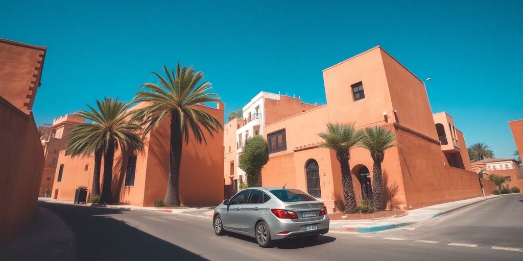 Voiture marocaine sur la route