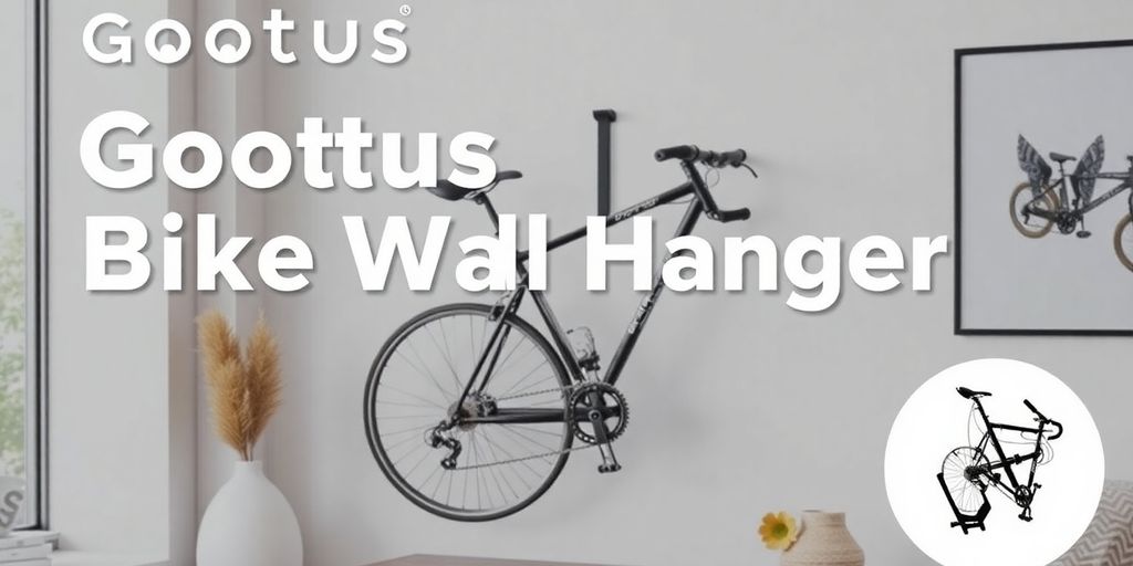 Gootus Bike Wall Hanger with bicycle in modern interior.