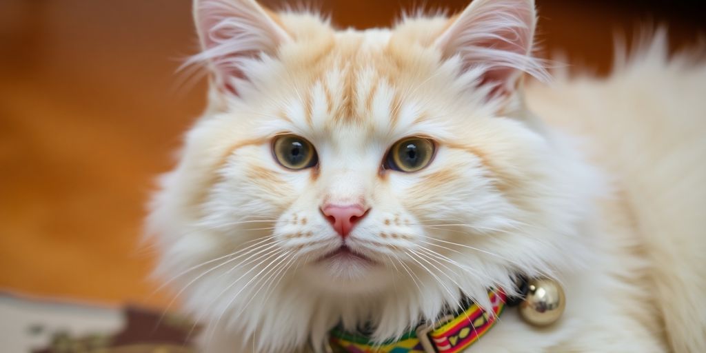 A stylish and safe cat collar on a contented cat.